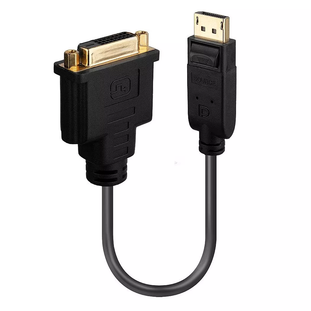 Lindy 41004 Videokabel-Adapter 0,15 m DisplayPort DVI-D Schwarz
