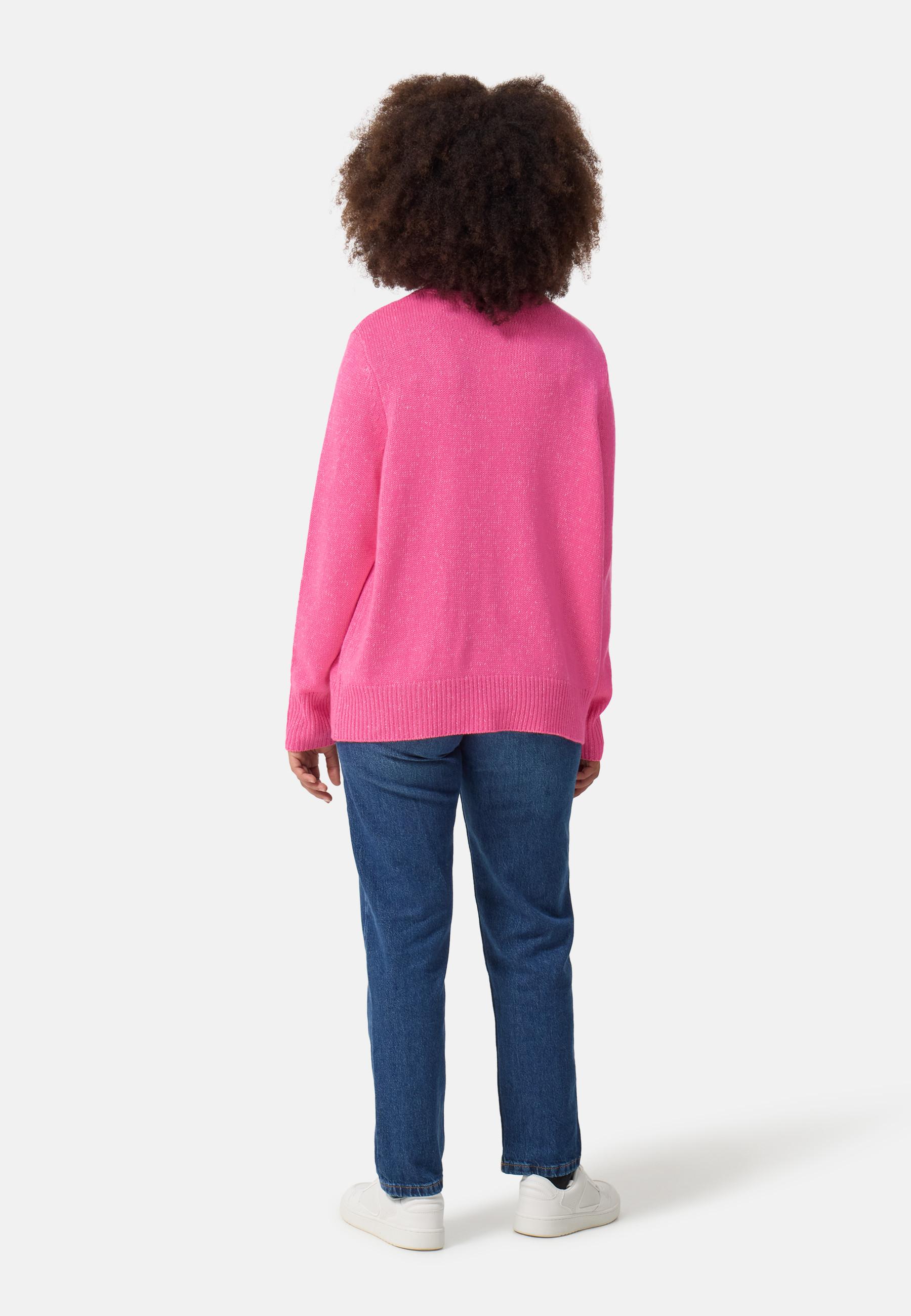 CASH-MERE.CH  Seide Kaschmir Oversize Style Rundhals Pullover 