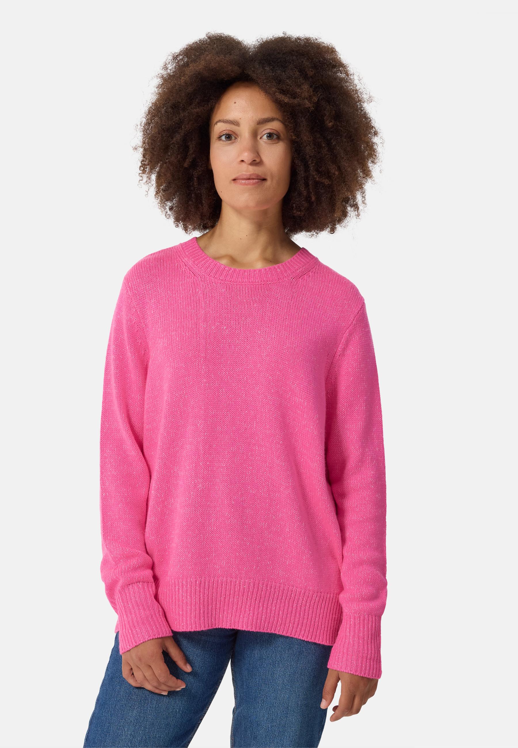 CASH-MERE.CH  Seide Kaschmir Oversize Style Rundhals Pullover 