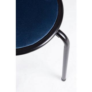 mutoni Tabouret de bureau Amal velours bleu  