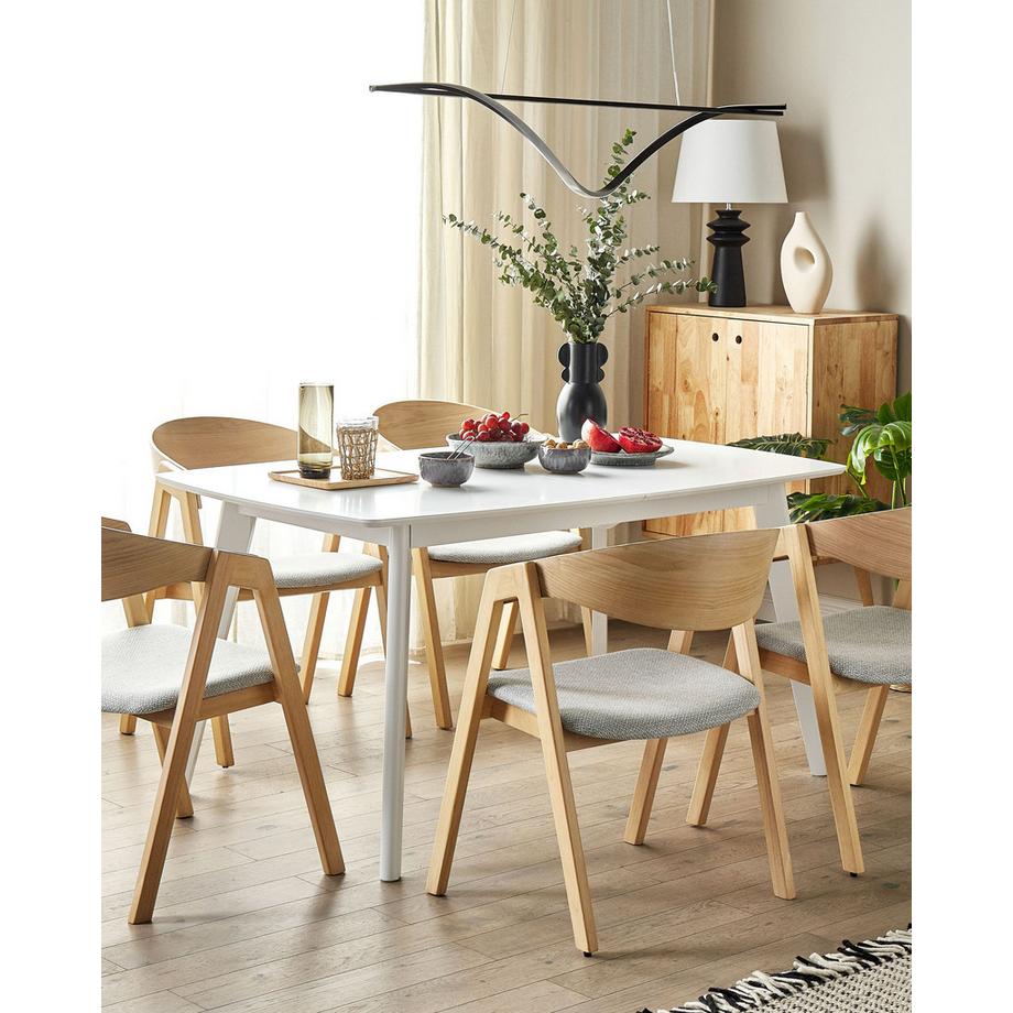 Beliani Table de salle à manger extensible en MDF Scandinave SANFORD  