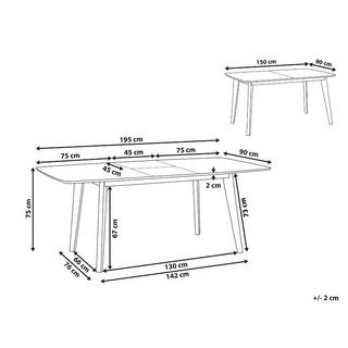 Beliani Table de repas en MDF Moderne SANFORD  