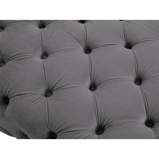 Vente-unique Pouf Chesterfield in Velluto Antracite - EDWINA  