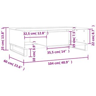 VidaXL tavolino da salotto Legno multistrato  