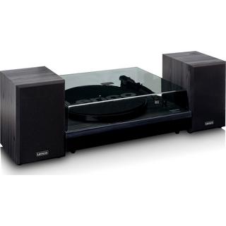 Lenco  Plattenspieler LS-301BK, Bluetooth, Riemenantrieb, 2 Lautsprecher 