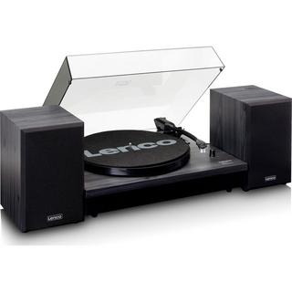 Lenco  Plattenspieler LS-301BK, Bluetooth, Riemenantrieb, 2 Lautsprecher 
