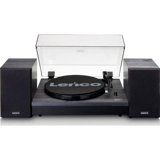 Lenco  Plattenspieler LS-301BK, Bluetooth, Riemenantrieb, 2 Lautsprecher 
