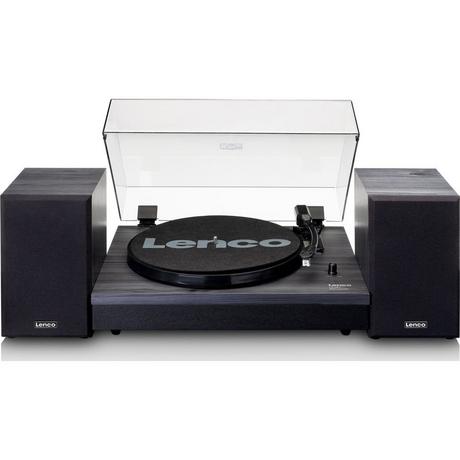 Lenco  Plattenspieler LS-301BK, Bluetooth, Riemenantrieb, 2 Lautsprecher 