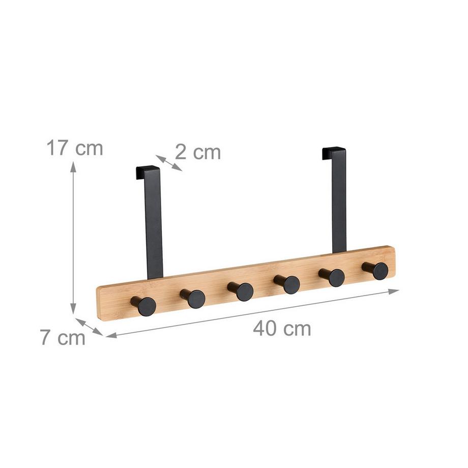 Northix Appendiabiti da porta, 6 ganci  