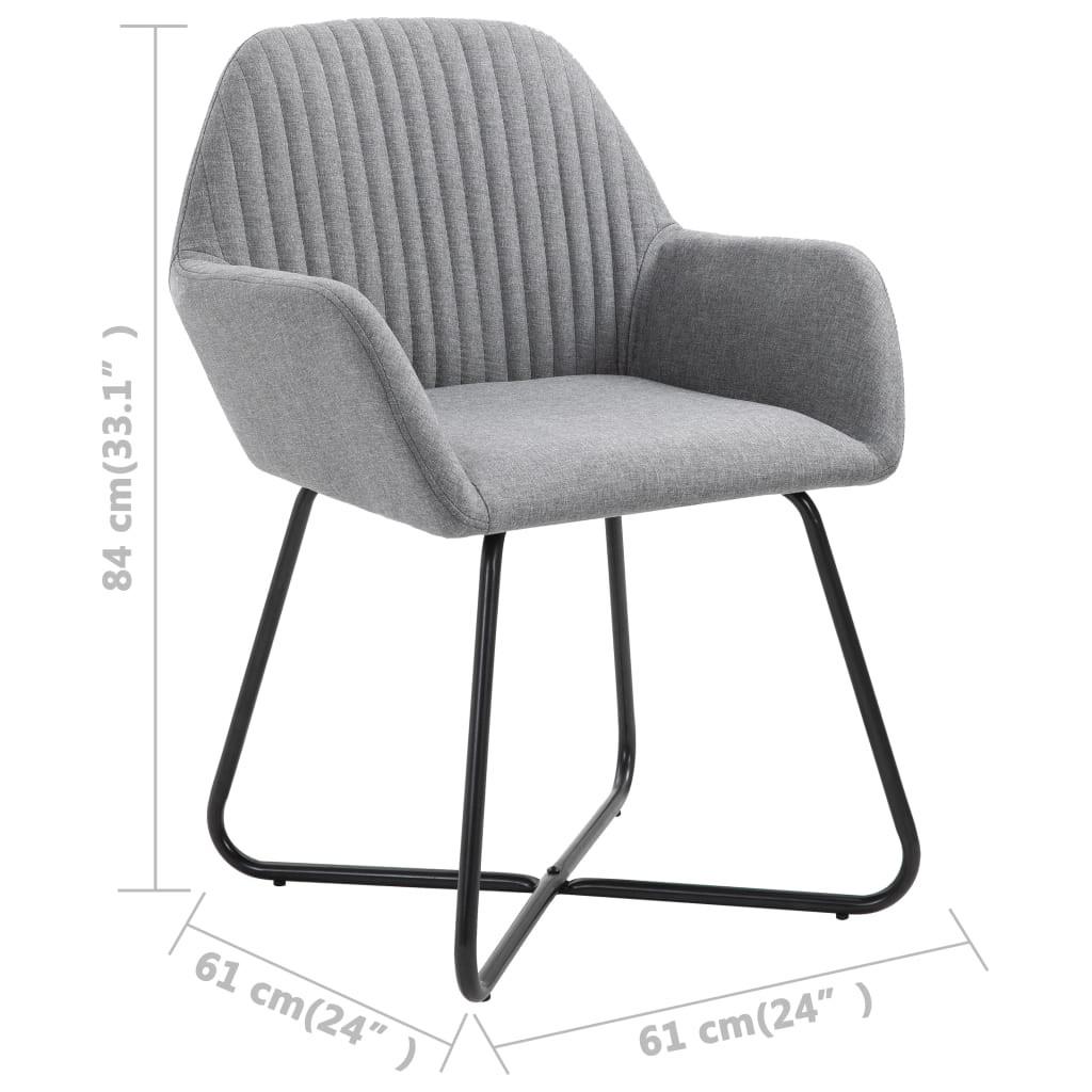 VidaXL Chaise de salle à manger tissu  