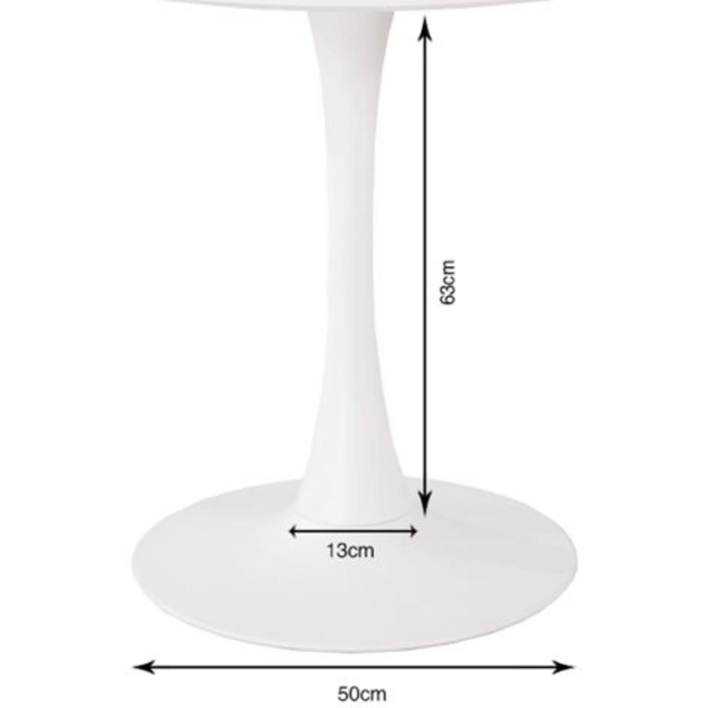 KARE Design Cadre de table Schickeria blanc rond années 80  