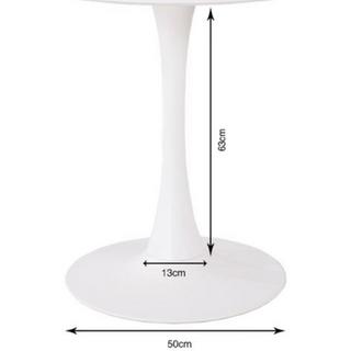 KARE Design Cadre de table Schickeria blanc rond années 80  