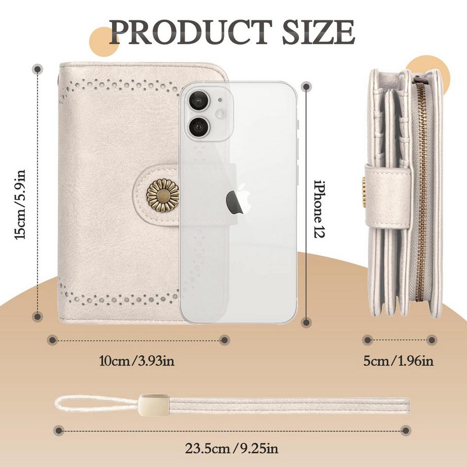 Only-bags.store Portafoglio Grande Capacità Pelle PU Vintage  