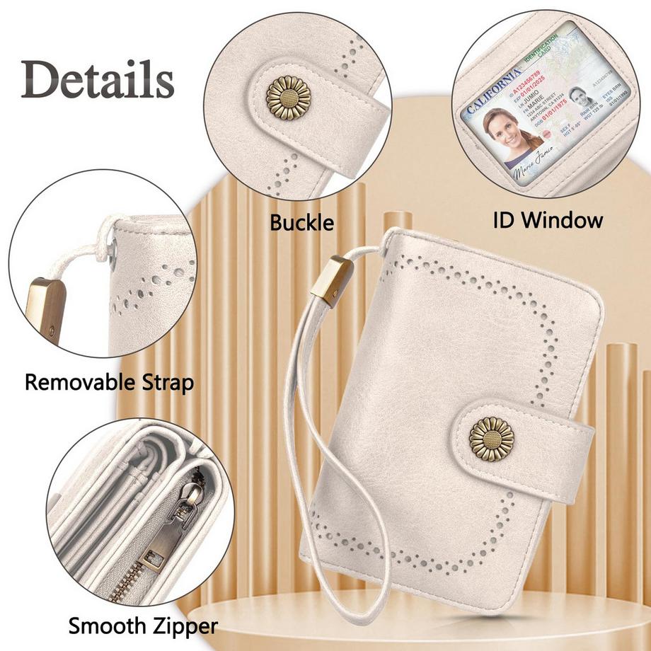 Only-bags.store Portafoglio Grande Capacità Pelle PU Vintage  