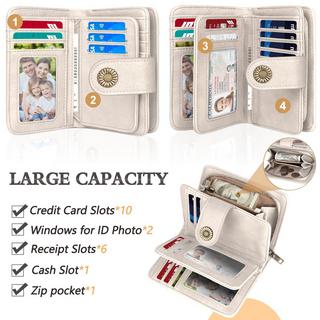 Only-bags.store Portafoglio Vintage in Pelle PU Grande Capacità  