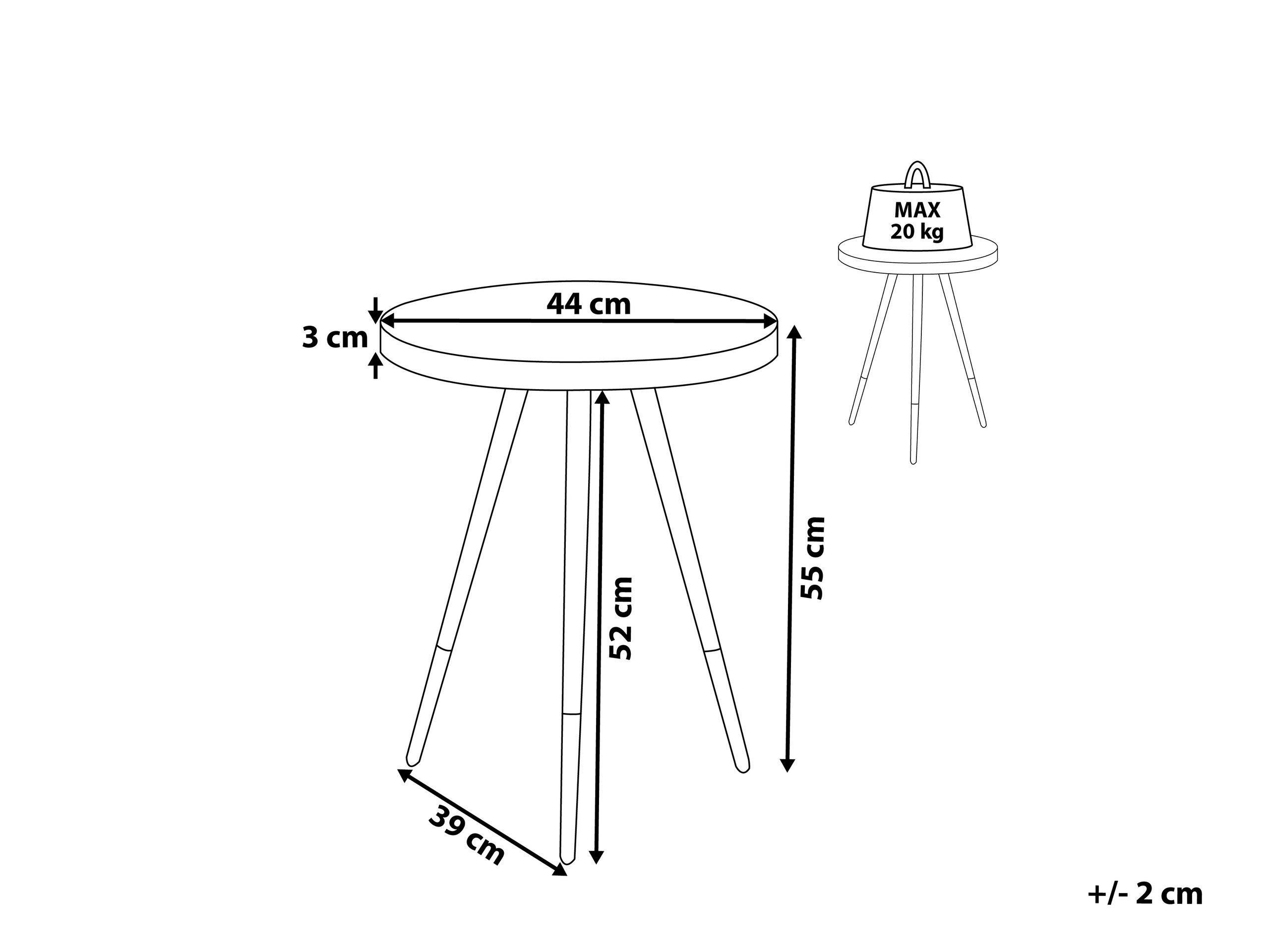 Beliani Beistelltisch aus MDF-Platte Modern RAMONA  