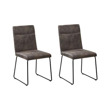 Lot de 2 chaises de salle à manger en Tissu Rétro NEVADA