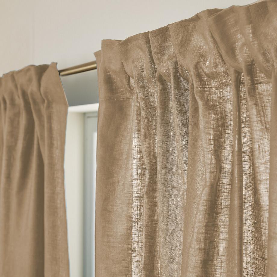 AM.PM  Rideau lin lavé finition ruflette 