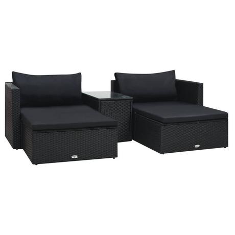 VidaXL Ensemble de mobilier de jardin rotin synthétique  