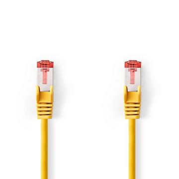 Câble réseau CAT6 | RJ45 mâle | RJ45 mâle | S/FTP | 10.0 m | Rond | LSZH | Jaune | Etiquette