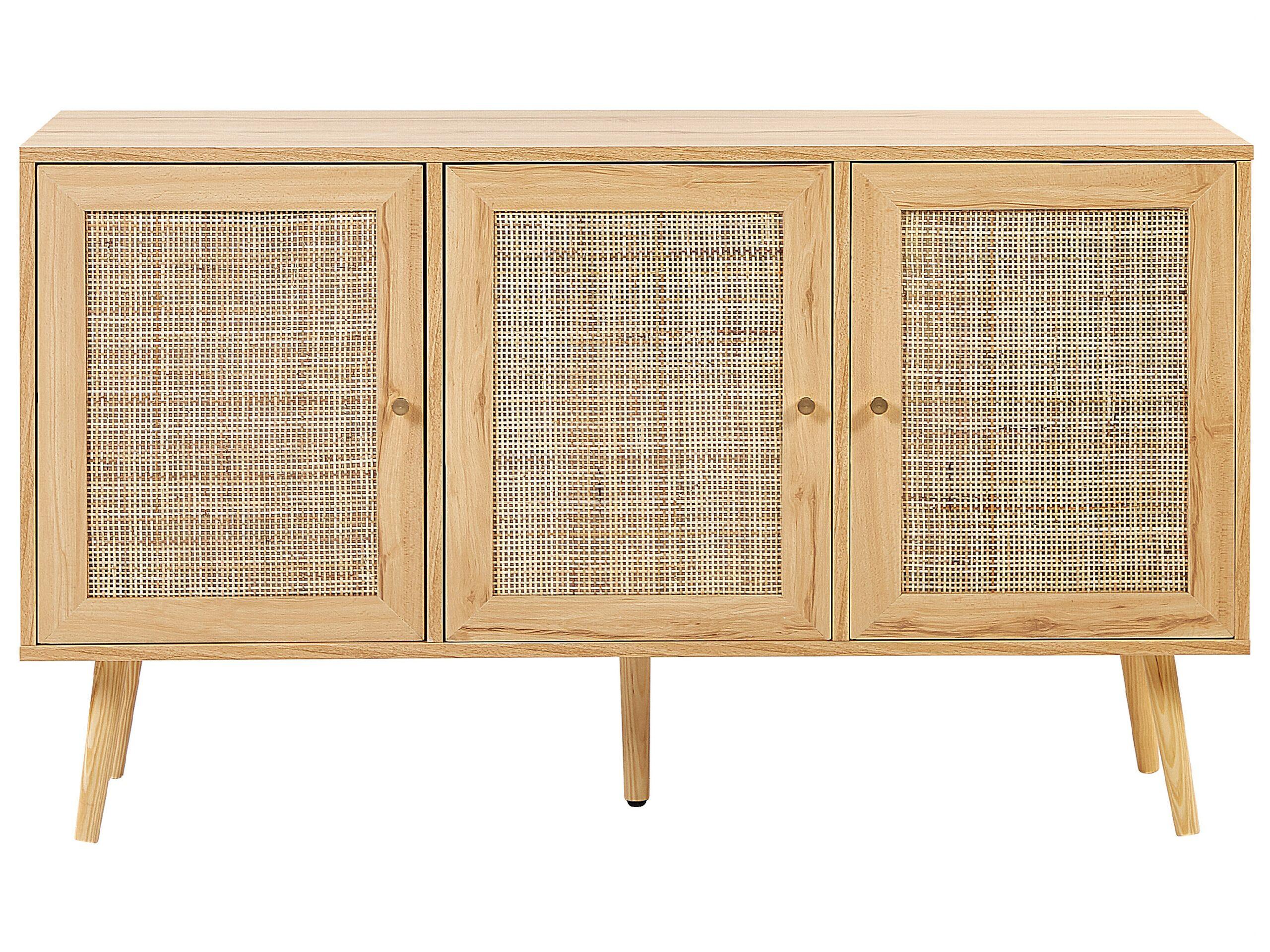 Beliani Armoire en Rotin Boho PEROTE  