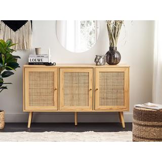 Beliani Armoire en Rotin Boho PEROTE  