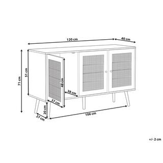 Beliani Schrank aus Rattan Boho PEROTE  