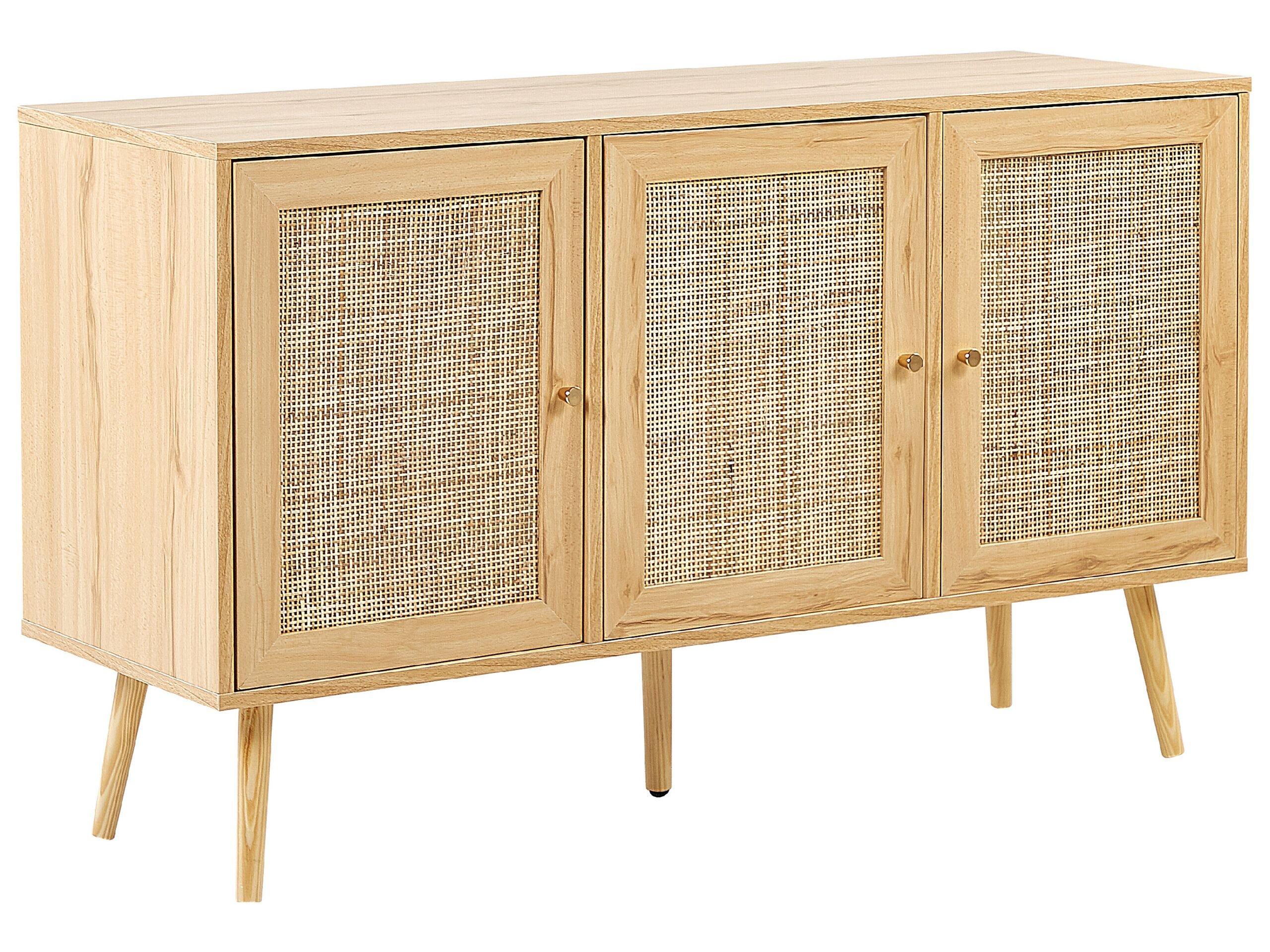 Beliani Armoire en Rotin Boho PEROTE  