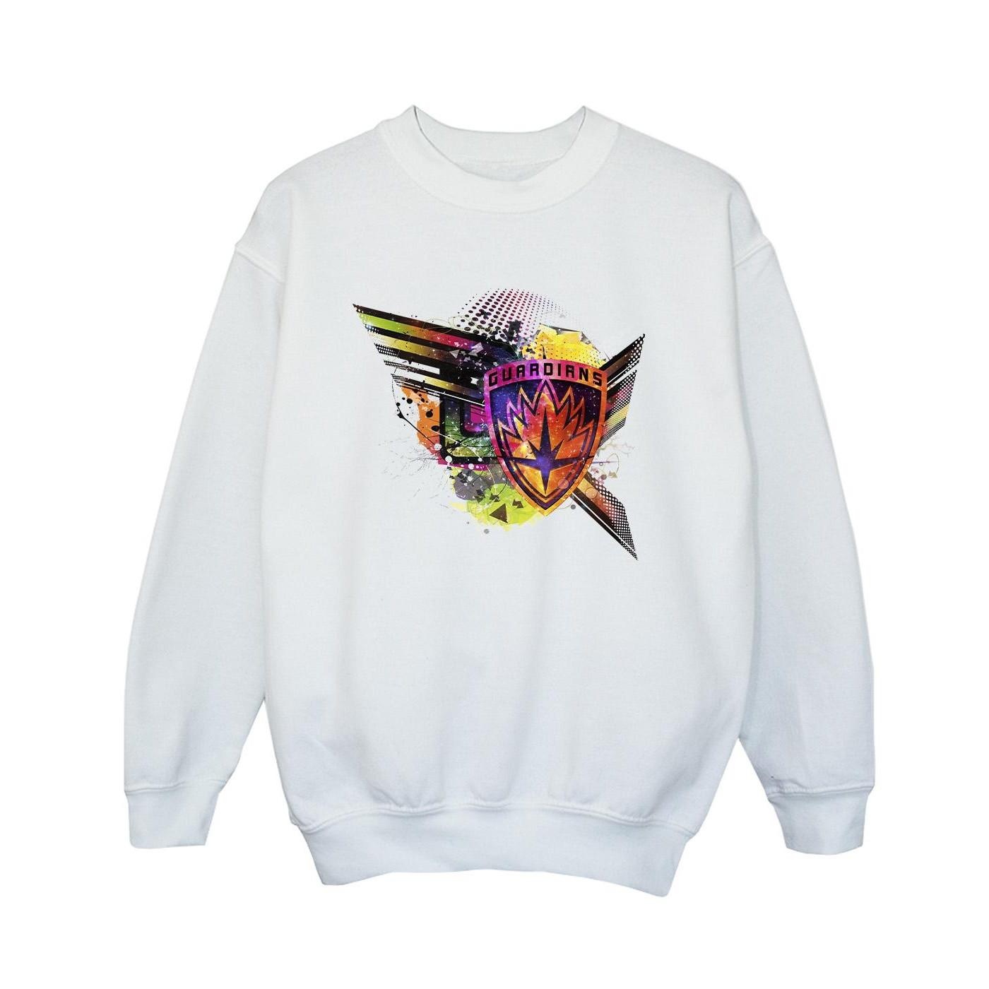 Image of Guardians Of The Galaxy Abstract Shield Chest Sweatshirt Jungen Weiss 104