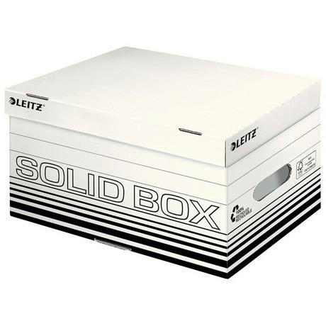 Leitz LEITZ Archiv-Box Solid S 6117-00-01 weiss, mit Griff  