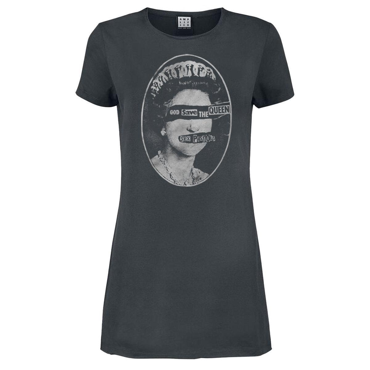Image of God Save The Queen Tshirtkleid Damen Charcoal Black L