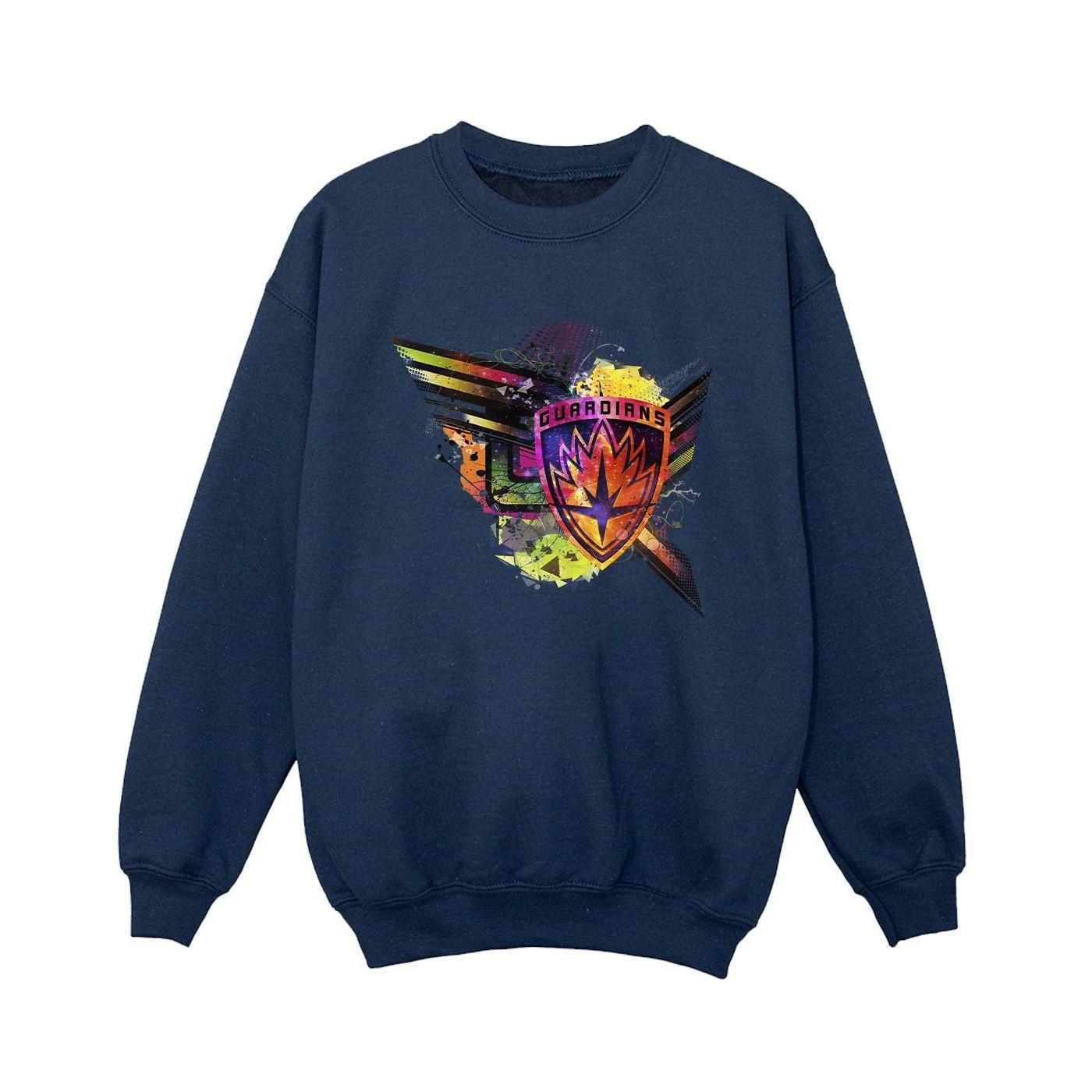 Image of Guardians Of The Galaxy Abstract Shield Chest Sweatshirt Jungen Marine 140/146
