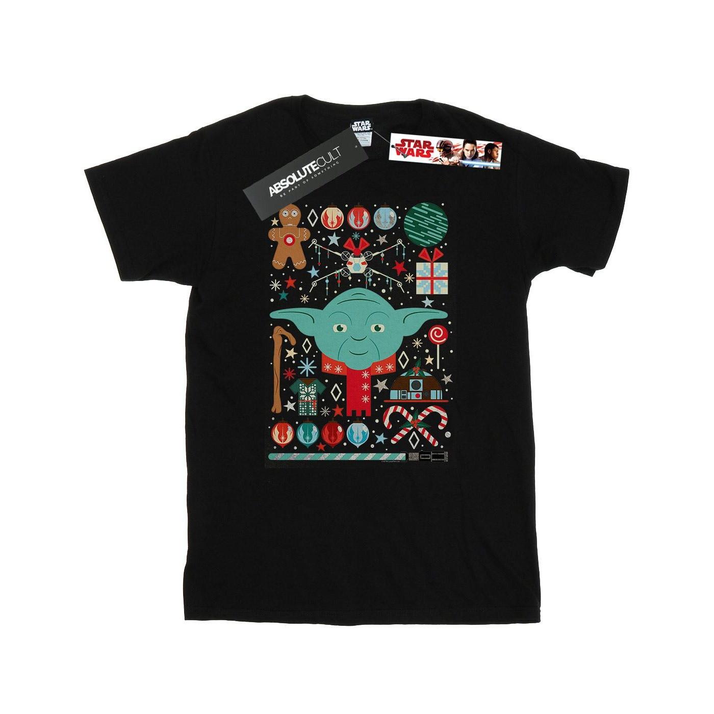 Image of Yoda Christmas Tshirt Herren Schwarz XL