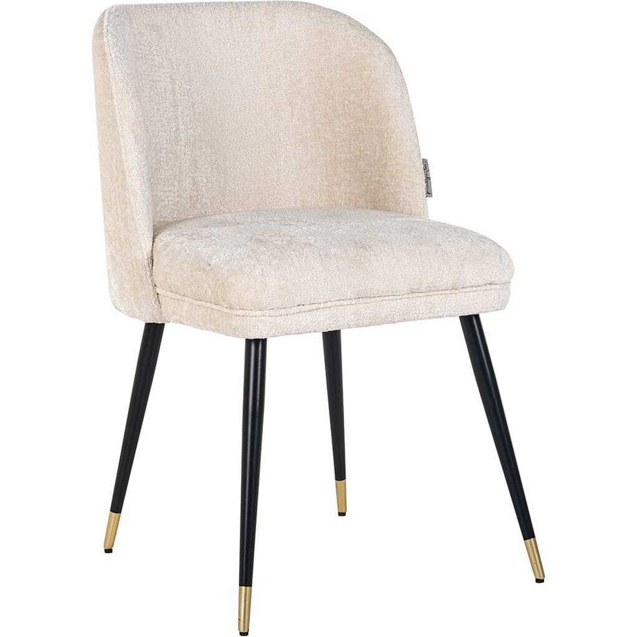 Sedia Alicia bianco nero oro