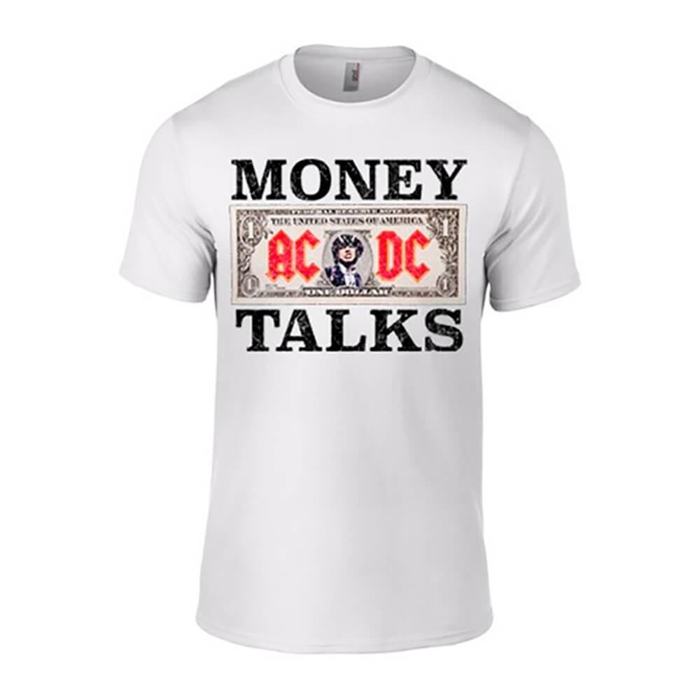 Image of Acdc Money Talks Tshirt Damen Weiss XXL