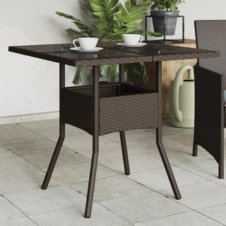 VidaXL Table de jardin rotin synthétique  