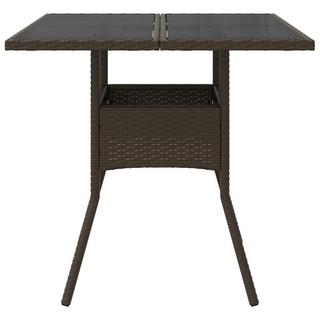 VidaXL Table de jardin rotin synthétique  