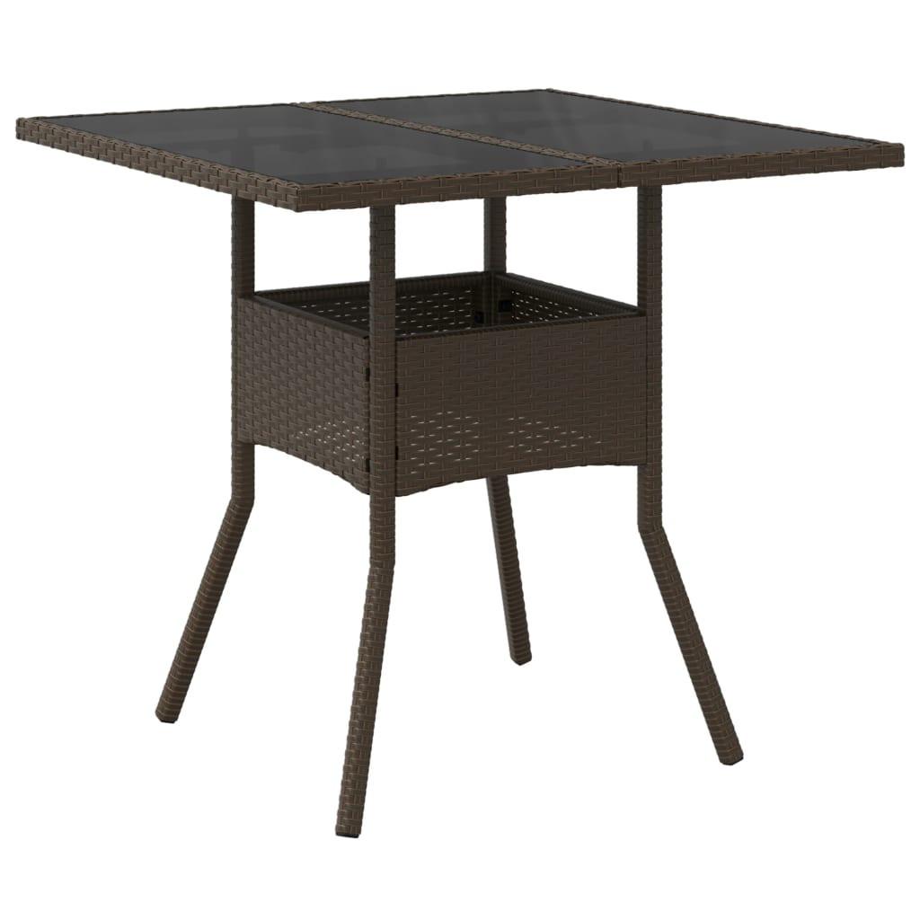 VidaXL Table de jardin rotin synthétique  