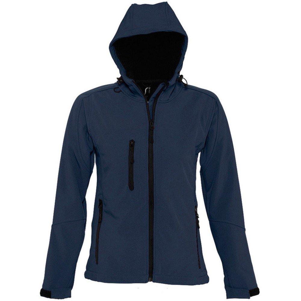 Image of Replay Softshelljacke Mit Kapuze, Atmungsaktiv, Winddicht, Wasserabweisend Damen Marine L