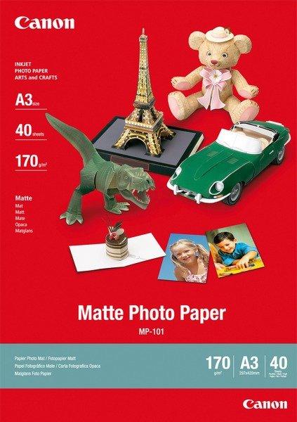 Image of CANON Matte Photo Papier A3 MP101A3 InkJet, 170g 40 Blatt