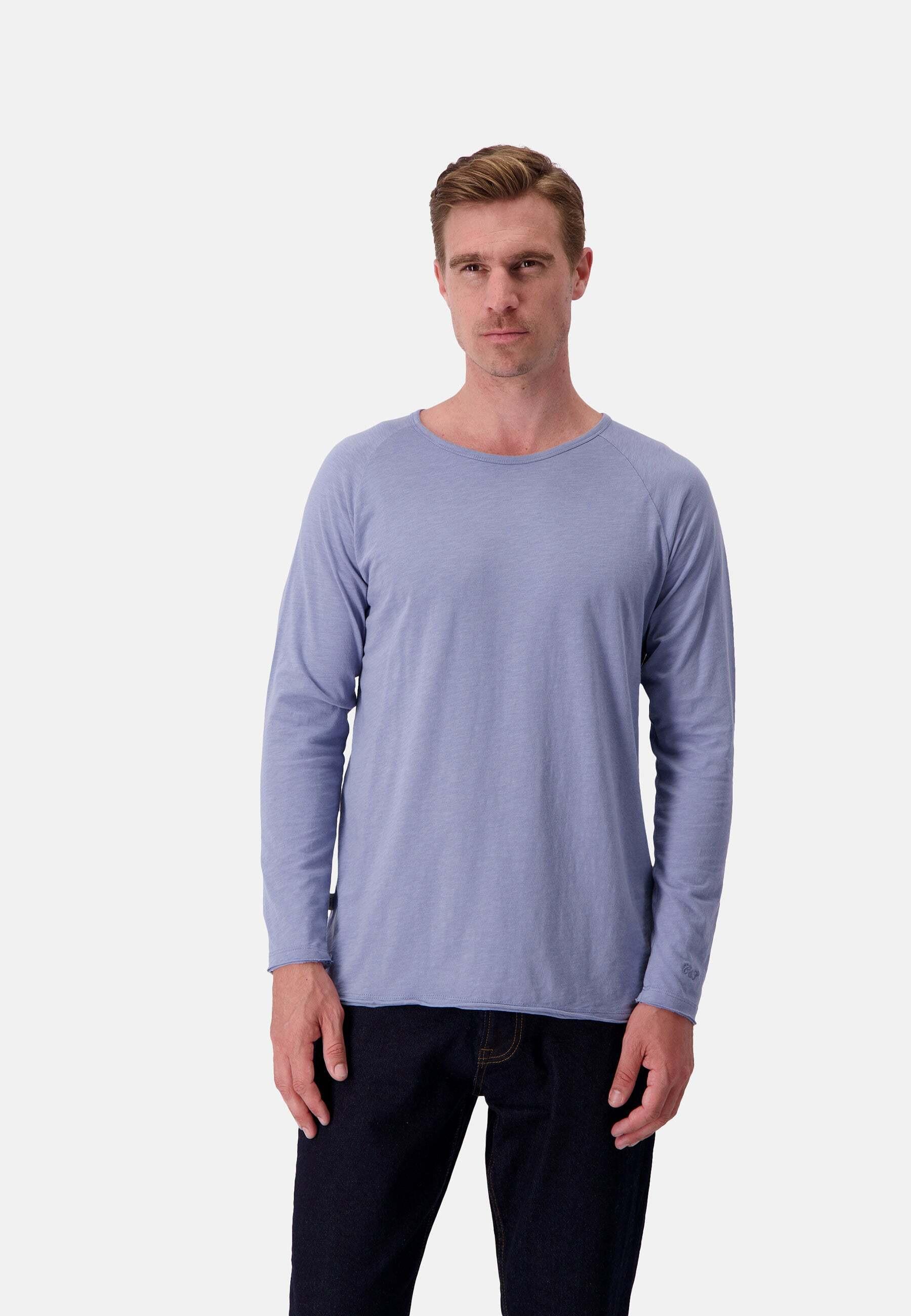 Image of Langarmshirts Longsleeve - Slub Herren Blau M
