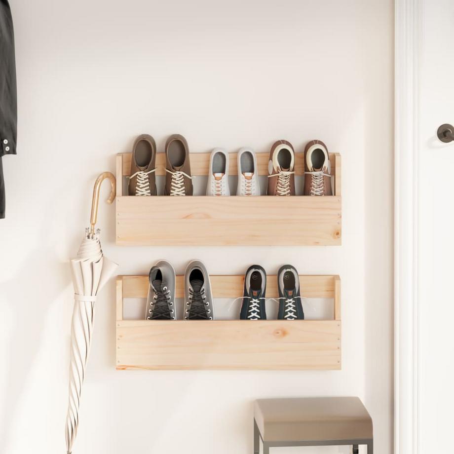 VidaXL Étagère à chaussures murale bois de pin  