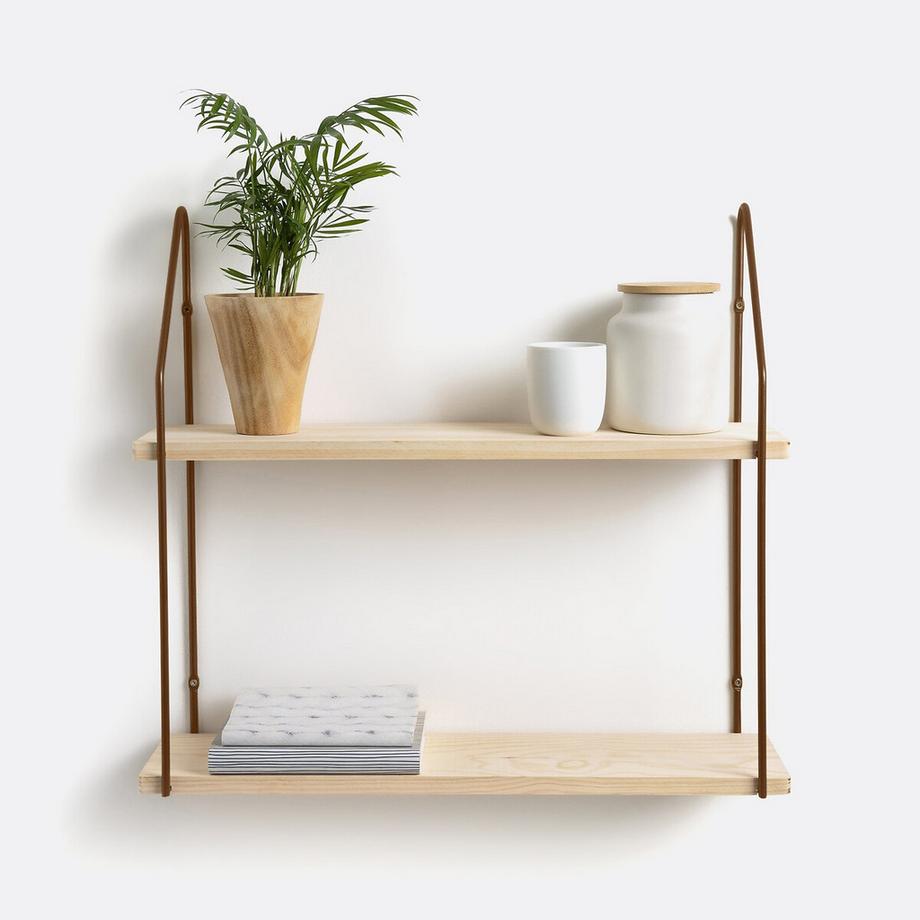 La Redoute Intérieurs Wandregal Vinto mit 2 Böden  