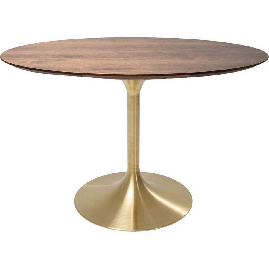 KARE Design Table Invitation noyer laiton rond 120  