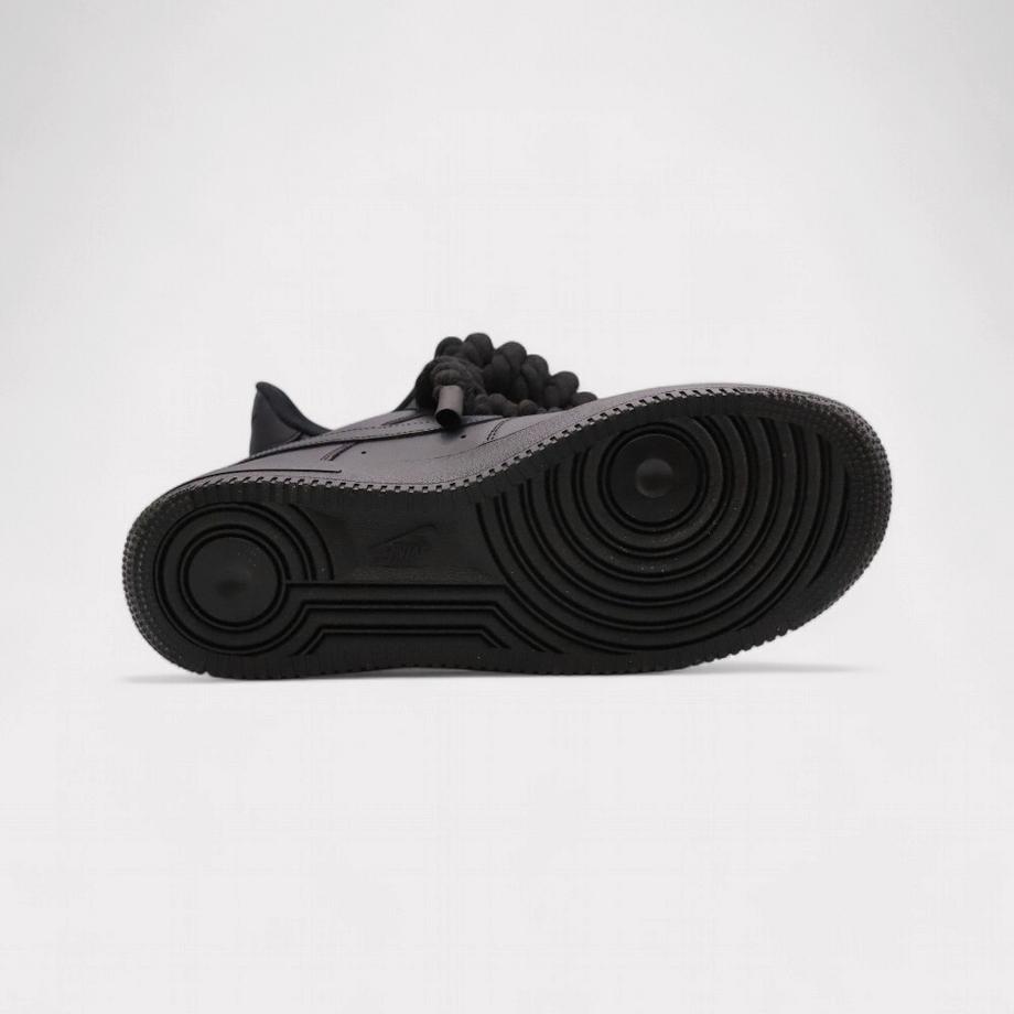 NIKE Air Force 1 Rope Lace Black Sneakers  