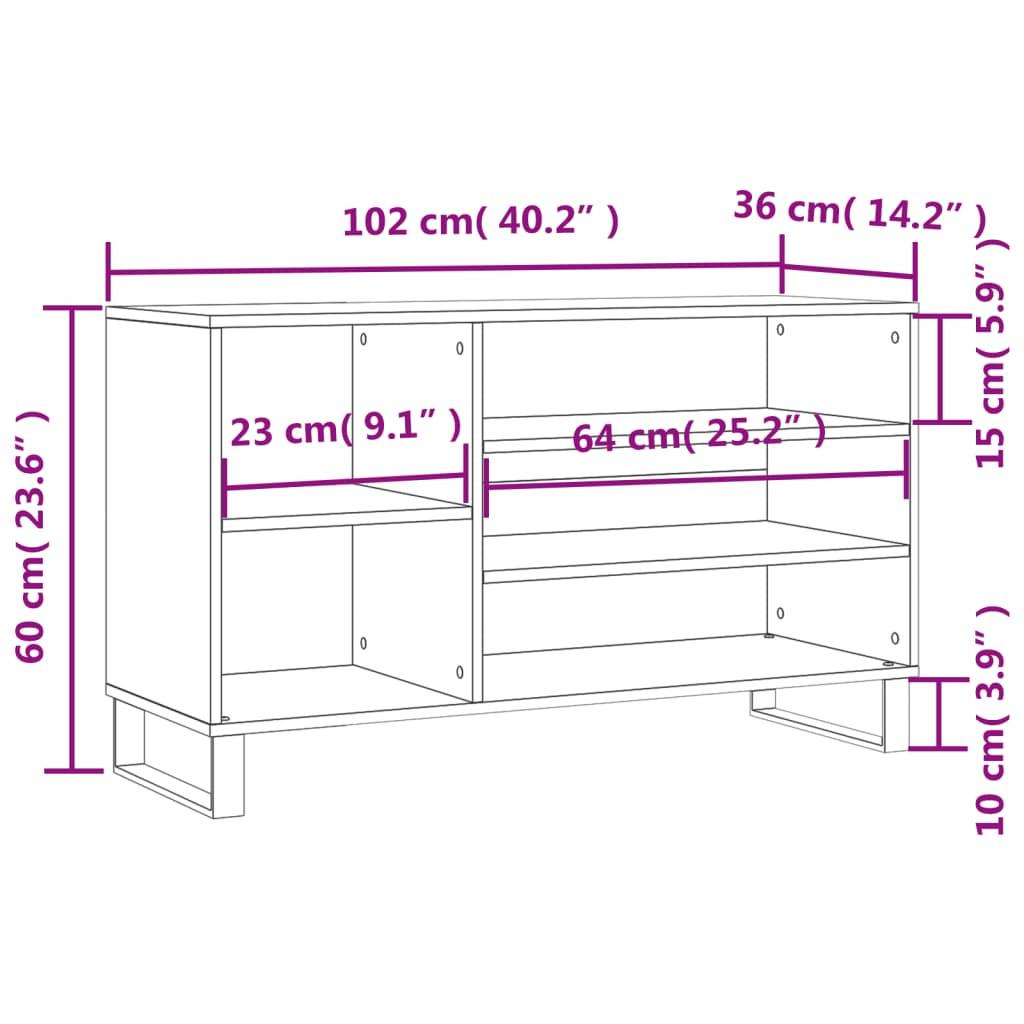 VidaXL scarpiera Legno multistrato  