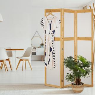 B2X Paravent en 3 parties avec cadre en bambou  