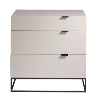 ANGEL CERDA Commode bois gris et acier noir  