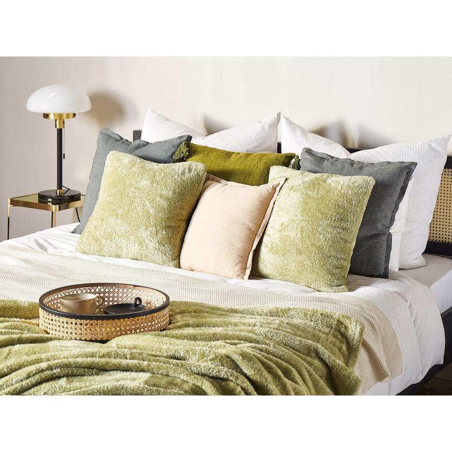 Beliani Dekokissen aus Webpelz Boho PILEA  