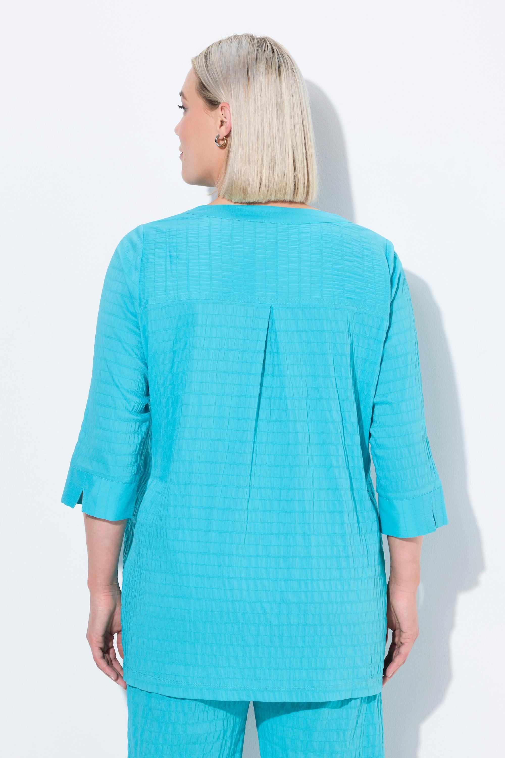 Ulla Popken Tunica Bubble Pieghe Maniche 3/4  